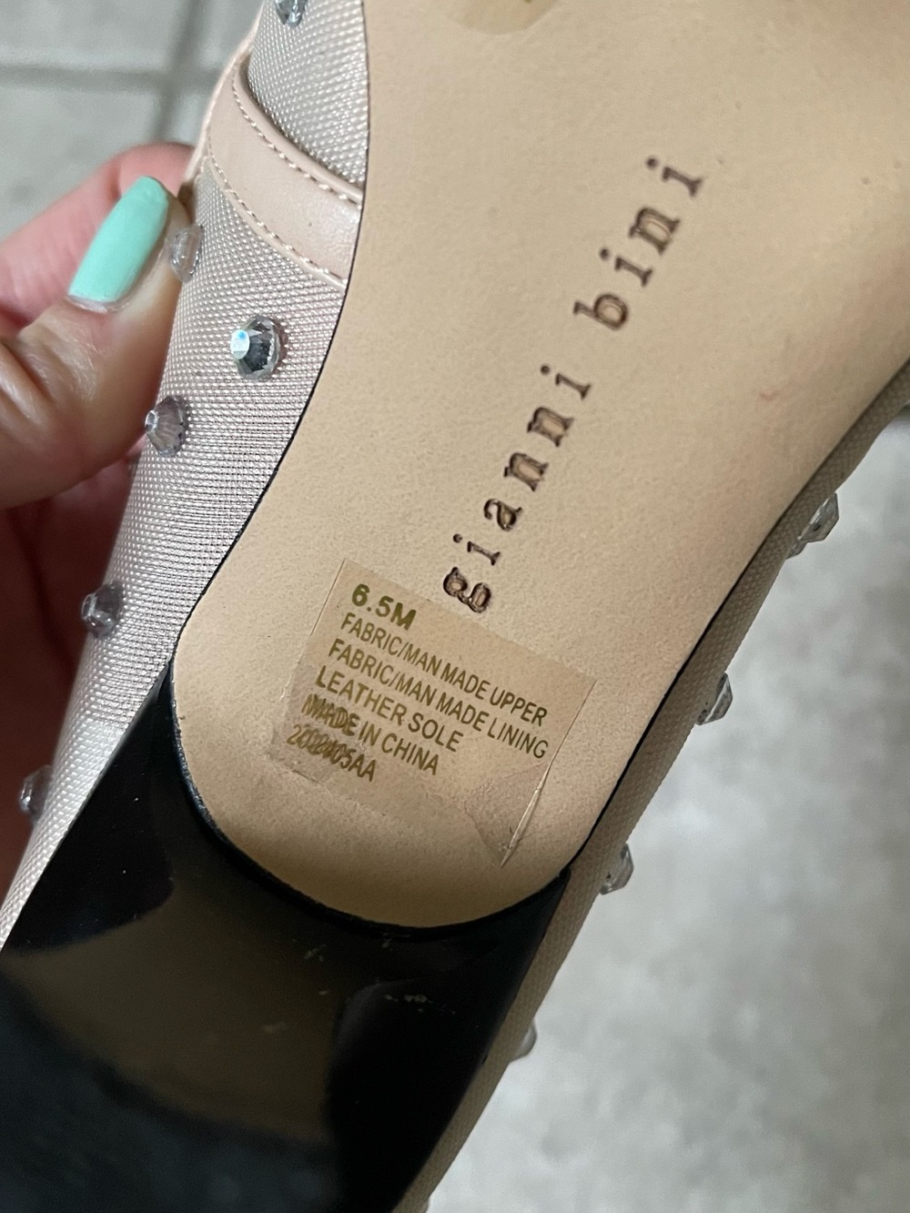 Gianni Bini Blush Pink Jeweled Pointed Toe Pump